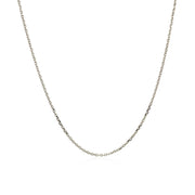 Bids.com 10k White Gold Adjustable Cable Chain 0.9mm Necklaces