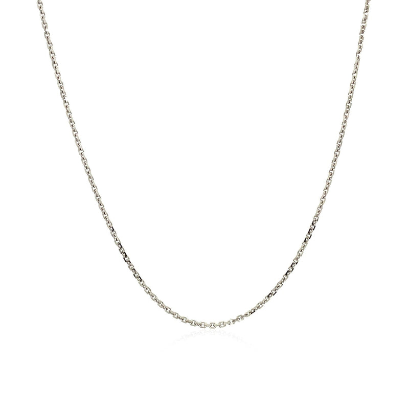 Bids.com 10k White Gold Adjustable Cable Chain 0.9mm Necklaces