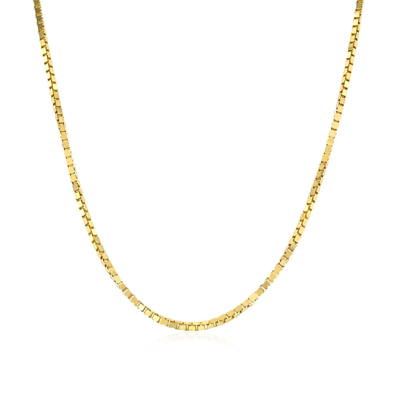 Bids.com 14k Yellow Gold Classic Box Chain 1.1mm Necklaces