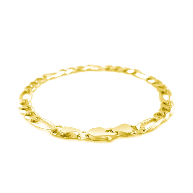 Bids.com 6.0mm 14k Yellow Gold Solid Figaro Bracelet Bracelets
