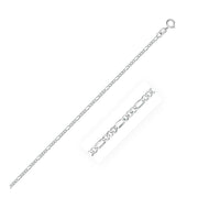 Bids.com 14k White Gold Solid Figaro Chain 1.9mm Necklaces