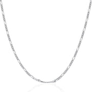 Bids.com 14k White Gold Solid Figaro Chain 1.9mm Necklaces