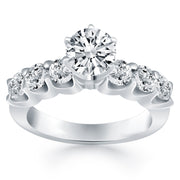 Bids.com 14k White Gold Shared Prong Diamond Engagement Ring Rings