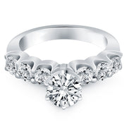 Bids.com 14k White Gold Shared Prong Diamond Engagement Ring Rings