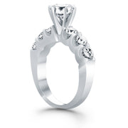 Bids.com 14k White Gold Shared Prong Diamond Engagement Ring Rings