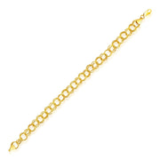 Bids.com 8.0 mm 14k Yellow Gold Lite Charm Bracelet Bracelets