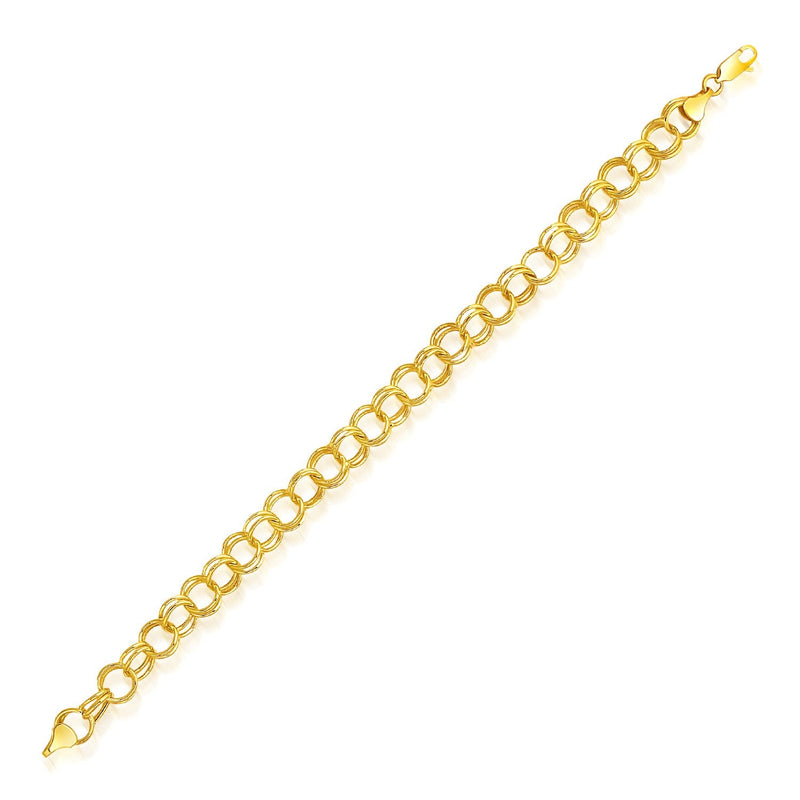 Bids.com 8.0 mm 14k Yellow Gold Lite Charm Bracelet Bracelets