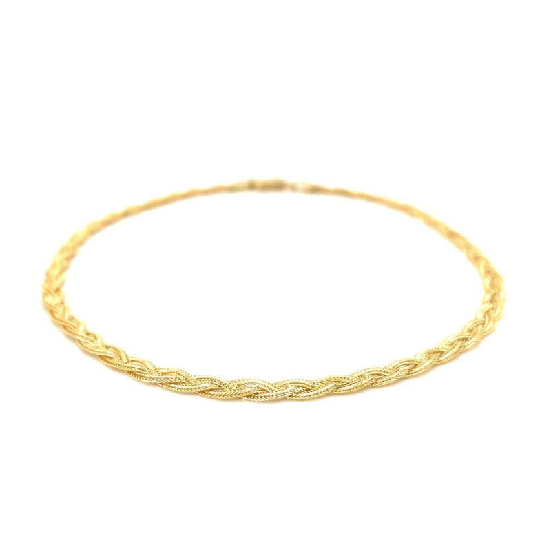 Bids.com 3.5mm 14k Yellow Gold Braided Bracelet Bracelets