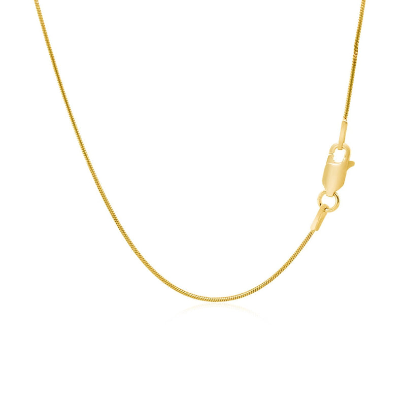 Bids.com 14k Yellow Gold Round Snake Chain 0.9mm Necklaces