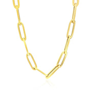 Bids.com 14K Yellow Gold Wide Paperclip Chain (6.1mm) Necklaces