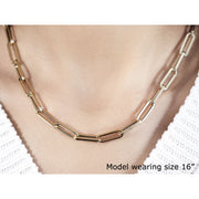 Bids.com 14K Yellow Gold Wide Paperclip Chain (6.1mm) Necklaces