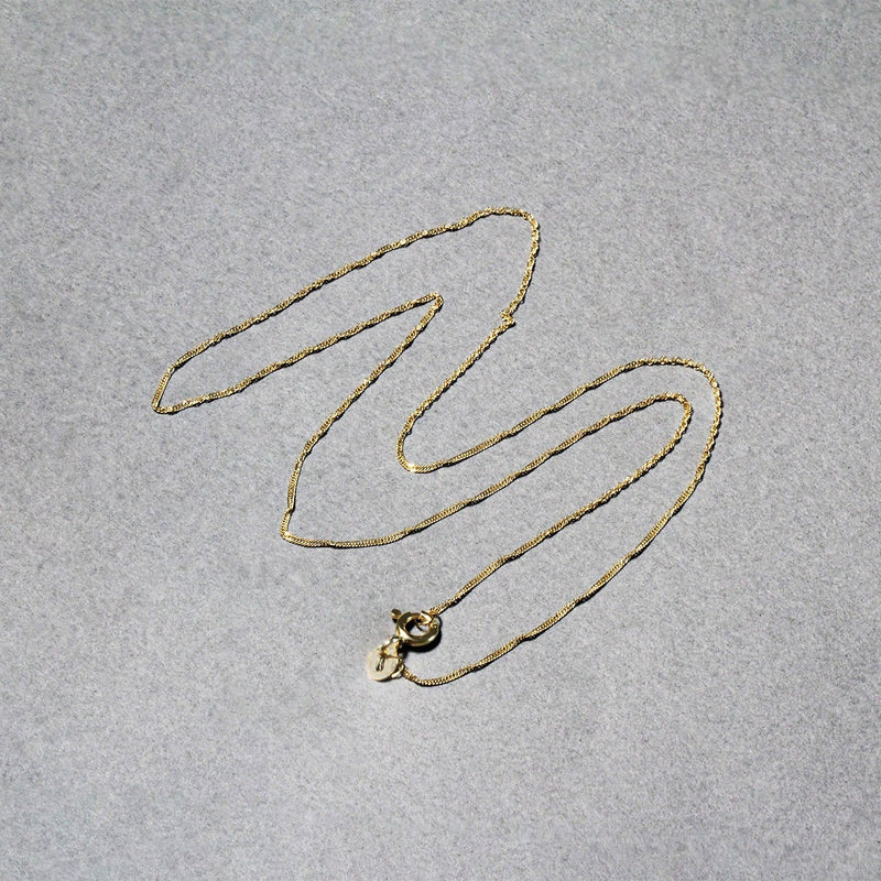 Bids.com 14k Yellow Gold Singapore Chain 0.8mm Necklaces