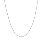 Bids.com 10k White Gold Cable Chain 1.1mm Necklaces
