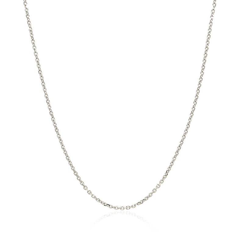 Bids.com 10k White Gold Cable Chain 1.1mm Necklaces