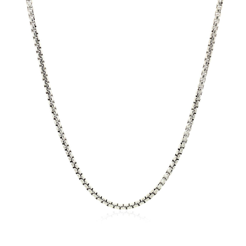 Bids.com 14k White Gold Round Box Chain 1.7mm Necklaces