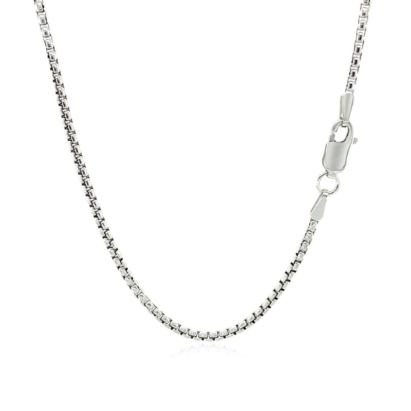 Bids.com 14k White Gold Round Box Chain 1.7mm Necklaces