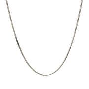 Bids.com 10k White Gold Gourmette Chain 1.0mm Necklaces
