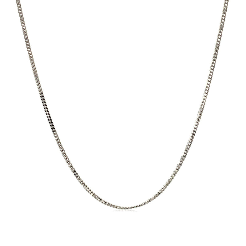 Bids.com 10k White Gold Gourmette Chain 1.0mm Necklaces