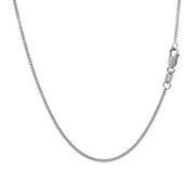 Bids.com 10k White Gold Gourmette Chain 1.0mm Necklaces