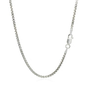Bids.com Sterling Silver Rhodium Plated Box Chain 1.8mm Necklaces