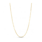 Bids.com Sterling Silver Gold Plated Paperclip Chain (2.50 mm) Necklaces