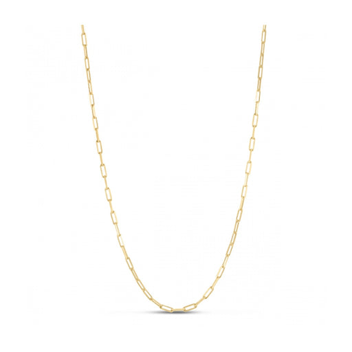 Bids.com Sterling Silver Gold Plated Paperclip Chain (2.50 mm) Necklaces