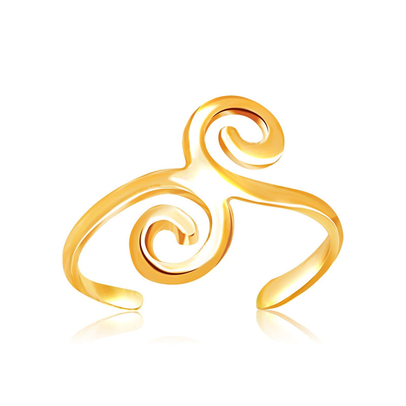 Bids.com 14k Yellow Gold Scrollwork Motif Toe Ring Rings