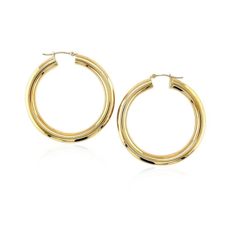 Bids.com 14k Yellow Gold Polished Hoop Earrings (40 mm) Earrings