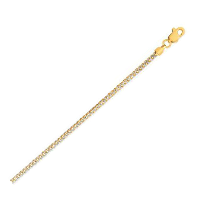 Bids.com 14k Yellow Gold Round Pave Franco Chain (2.30 mm) Necklaces