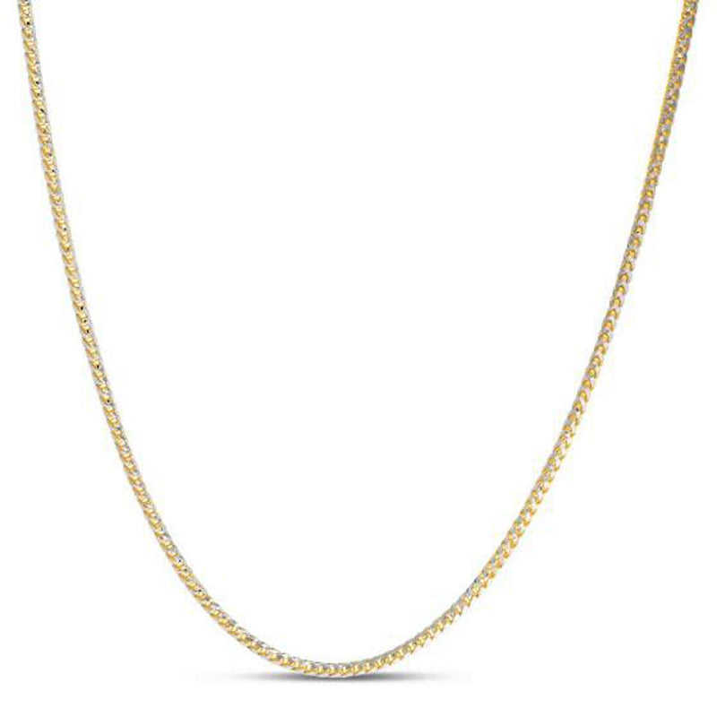 Bids.com 14k Yellow Gold Round Pave Franco Chain (2.30 mm) Necklaces