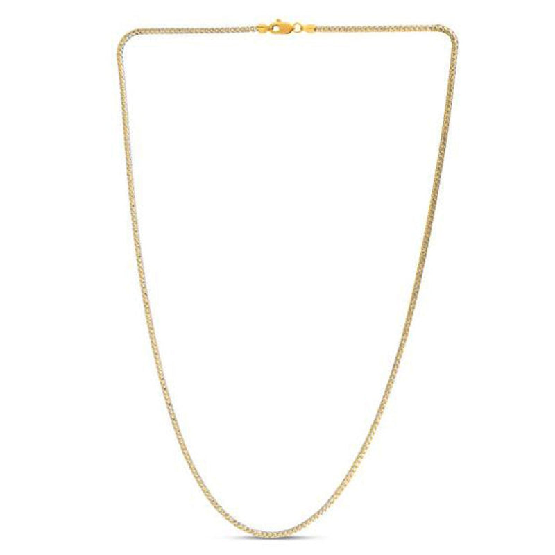 Bids.com 14k Yellow Gold Round Pave Franco Chain (2.30 mm) Necklaces