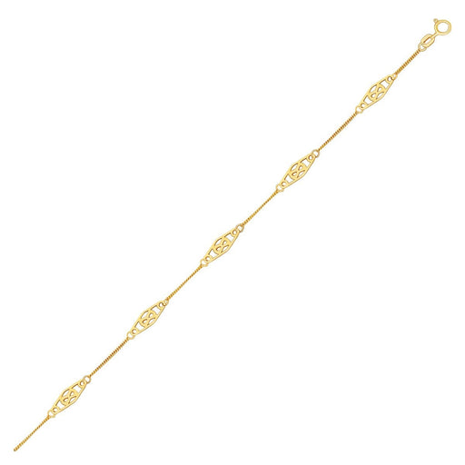 Bids.com 14k Yellow Gold Infinity Ankle Bracelet Bracelets