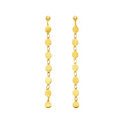 Bids.com 14k Yellow Gold Post Dangle Earrings with Polished Circles Earrings