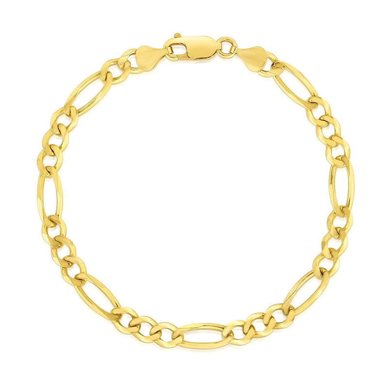 Bids.com 10k Yellow Gold Solid Figaro Bracelet (4.50 mm) Bracelets