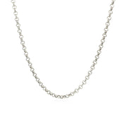 Bids.com 2.3mm 14k White Gold Rolo Chain Necklaces