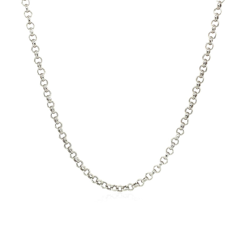 Bids.com 2.3mm 14k White Gold Rolo Chain Necklaces