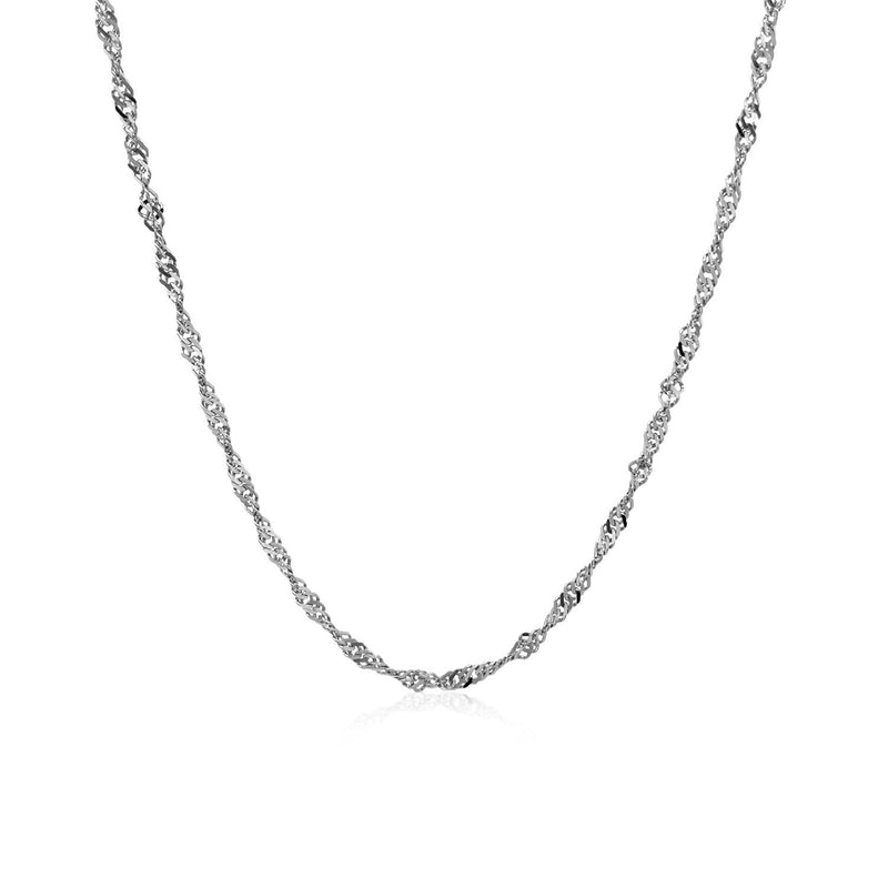 Bids.com 14k White Gold Singapore Chain 1.7mm Necklaces
