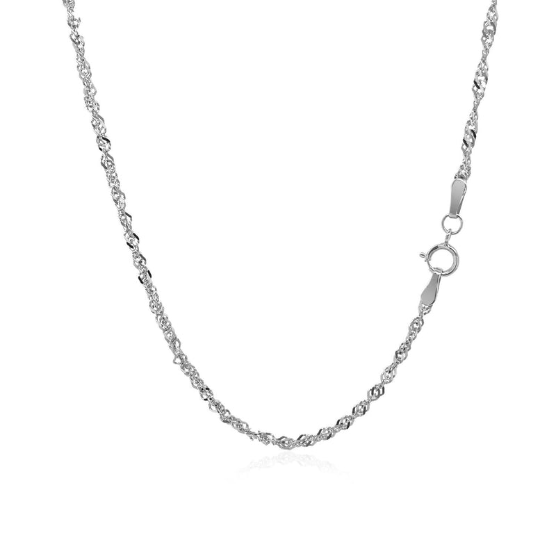 Bids.com 14k White Gold Singapore Chain 1.7mm Necklaces