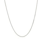 Bids.com Sterling Silver Rhodium Plated Cable Chain 0.6mm Necklaces