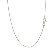 Bids.com Sterling Silver Rhodium Plated Cable Chain 0.6mm Necklaces