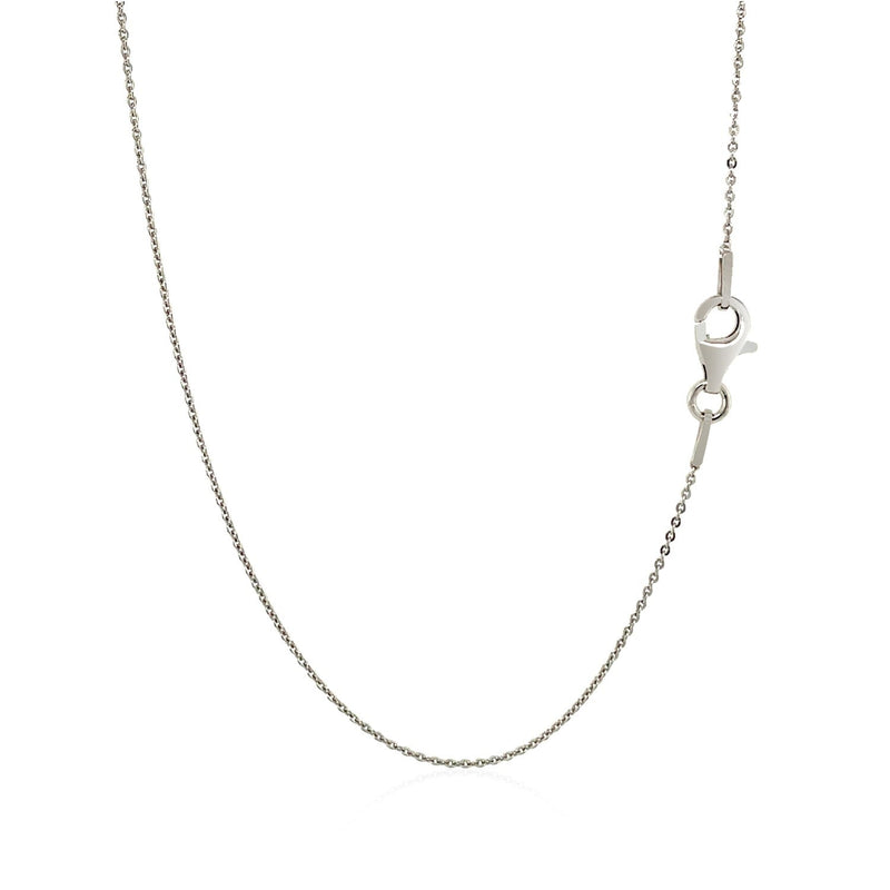 Bids.com Sterling Silver Rhodium Plated Cable Chain 0.6mm Necklaces