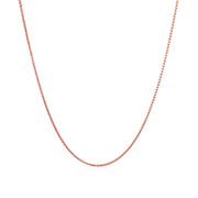 Bids.com 14k Rose Gold Diamond Cut Round Wheat Chain 0.6mm Necklaces
