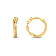 Bids.com 14k Yellow Gold Twist Huggie Hoops Earrings