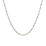 Bids.com 10k White Gold Singapore Chain 1.5mm Necklaces
