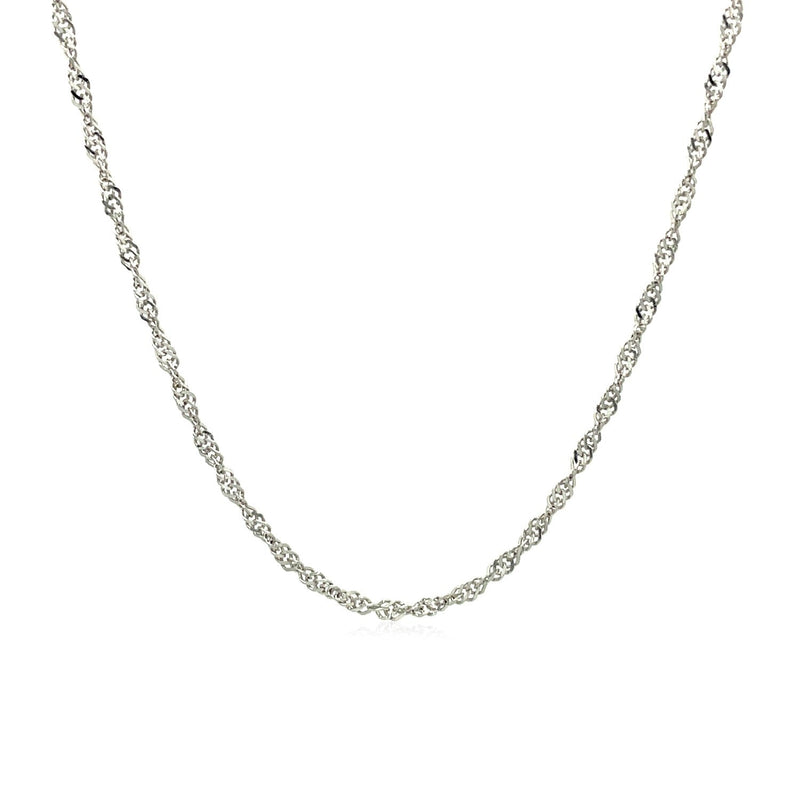 Bids.com 10k White Gold Singapore Chain 1.5mm Necklaces