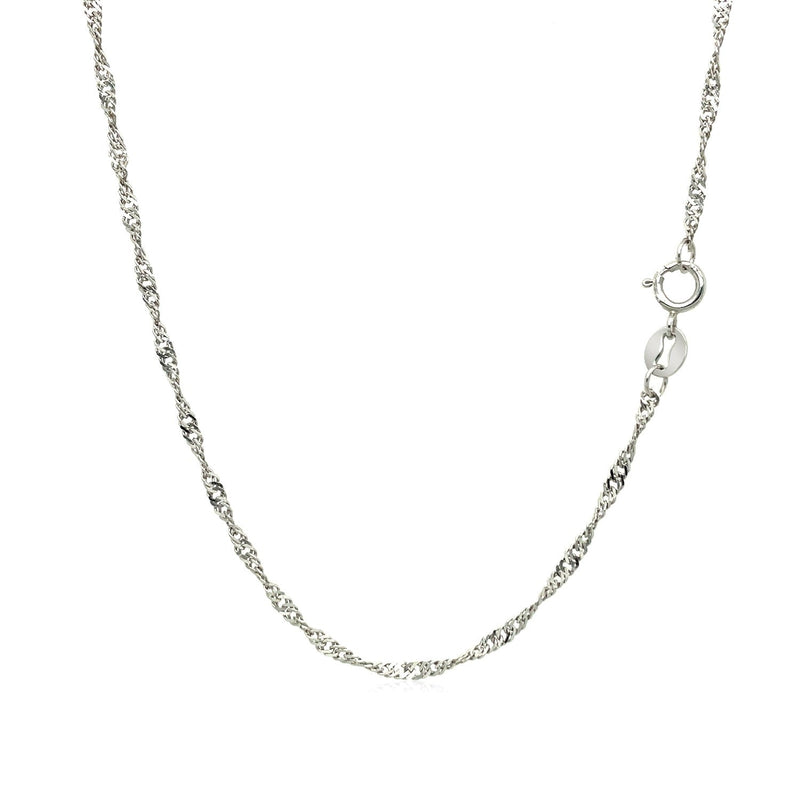 Bids.com 10k White Gold Singapore Chain 1.5mm Necklaces