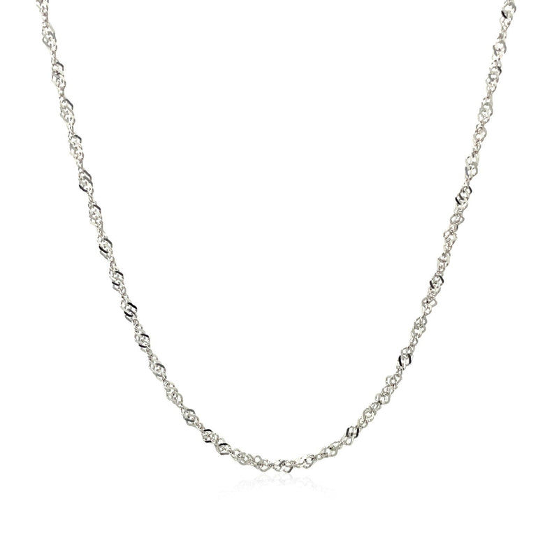 Bids.com 14k White Gold Singapore Chain 1.5mm Necklaces