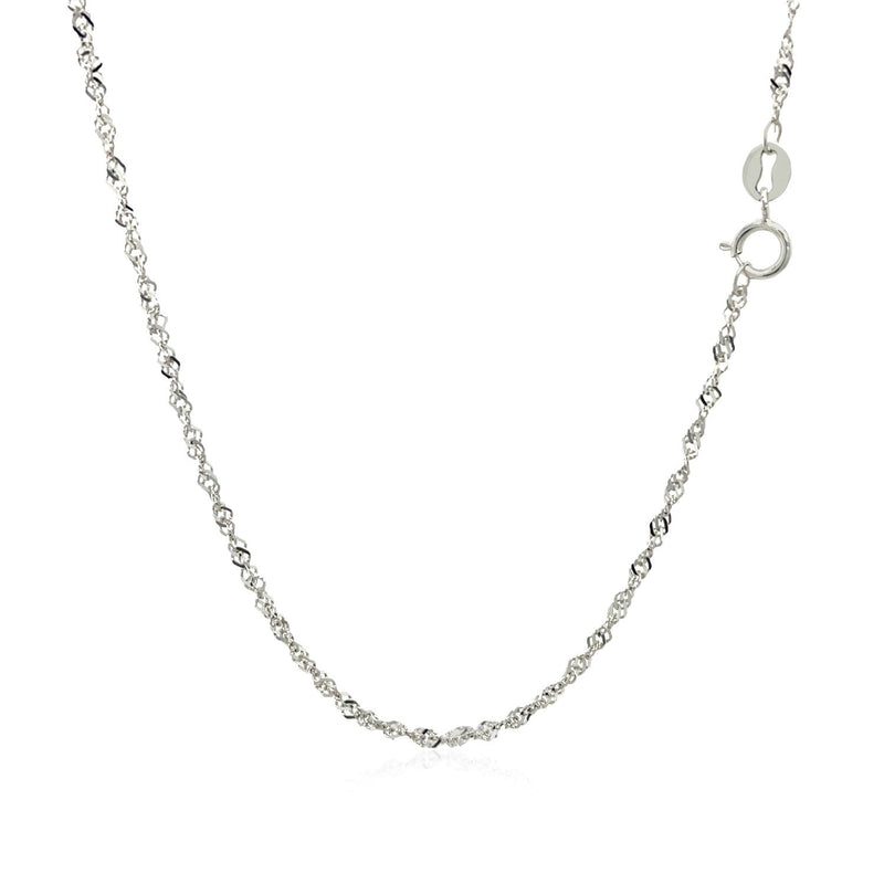 Bids.com 14k White Gold Singapore Chain 1.5mm Necklaces