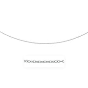 Bids.com 2.5mm 14k White Gold Pendant Chain with Textured Links Necklaces