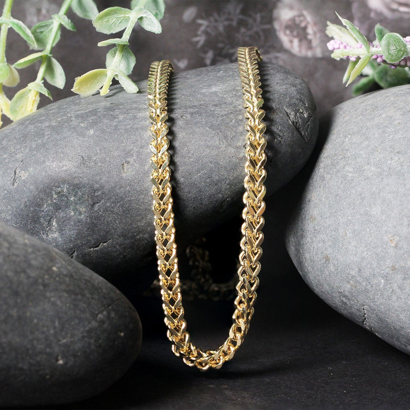 Bids.com 3.9mm 14k Yellow Gold Square Franco Chain Necklaces